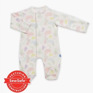 Magnetic Me Watercolor print for Baby Girl Organic Cotton Footie sizes 3 6 9 12